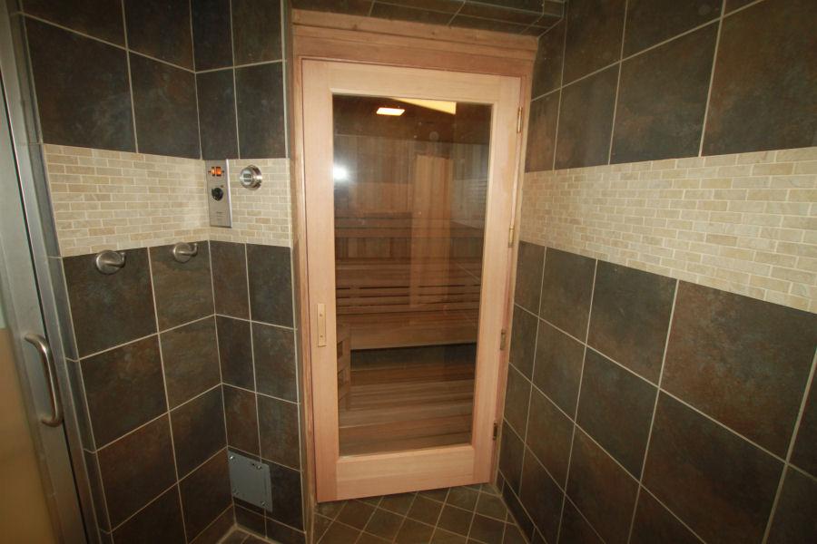 Douglas Fir Sauna Door with Glass